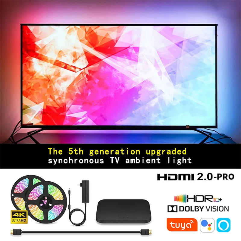 TV Screen Light Synchronization Led Atmosphere Light Voice Graffiti APP Control Immersive Watching Drama and Esports Experience
TV Screen Light Synchronization Led Atmosphere Light Voice Graffiti APP Control Immersive Watching Drama and Esports Experience