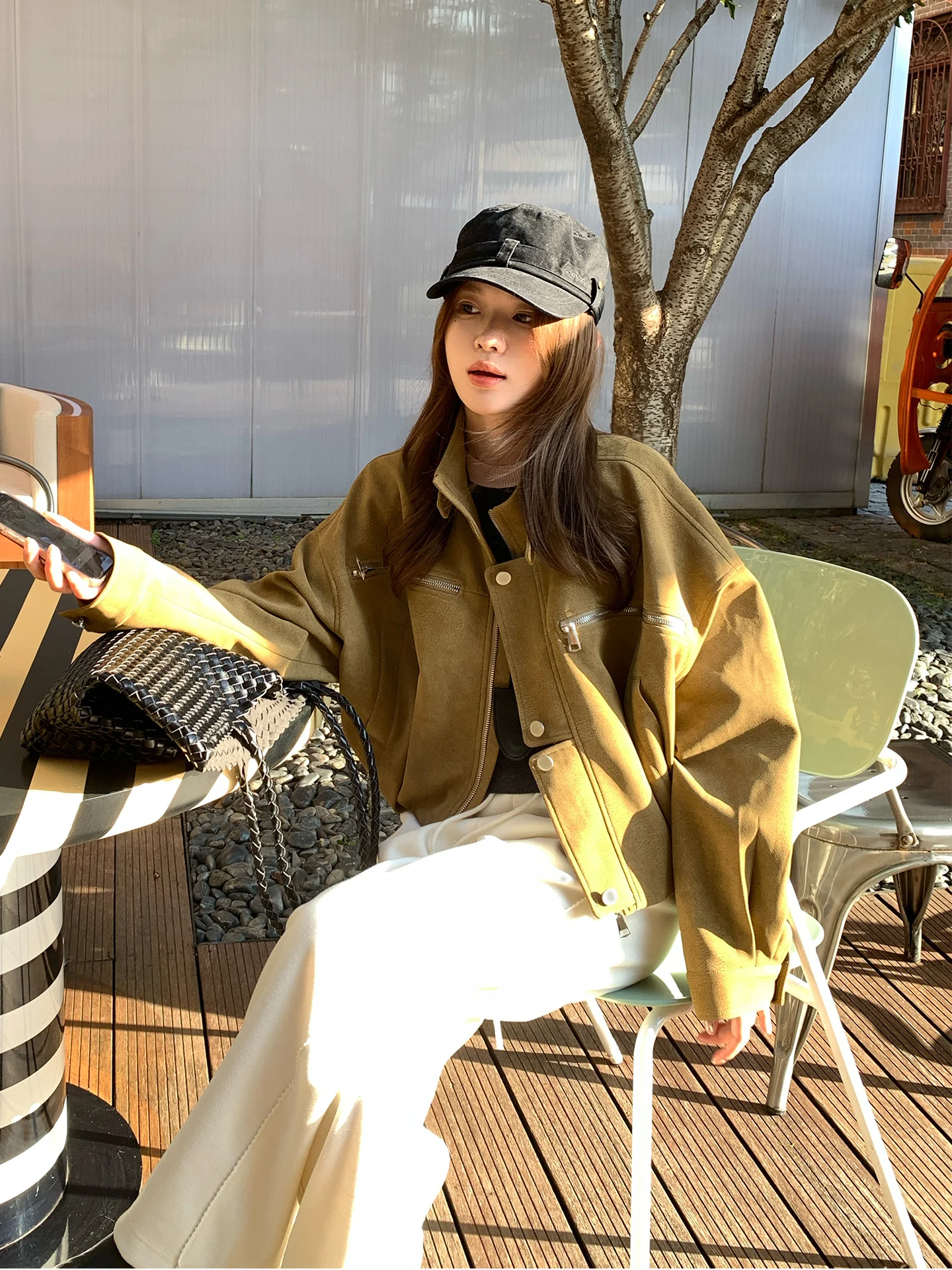 OONA Women's Fce Lined Suede Jaet Loose Fit Casual Sle ort Length Zipper Closure No Hat Included Fall Winter Coat
OONA Women's Fce Lined Suede Jaet Loose Fit Casual Sle ort Length Zipper Closure No Hat Included Fall Winter Coat