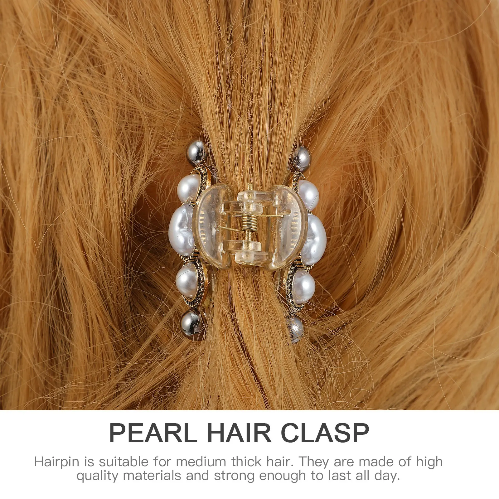 2pcs Hairpin Vintage Pearl Hair Clasp Retro Pearl Hair Catch Barrettes Jaw Clips Elegant Hairstyle Wedding Accessories
2pcs Hairpin Vintage Pearl Hair Clasp Retro Pearl Hair Catch Barrettes Jaw Clips Elegant Hairstyle Wedding Accessories