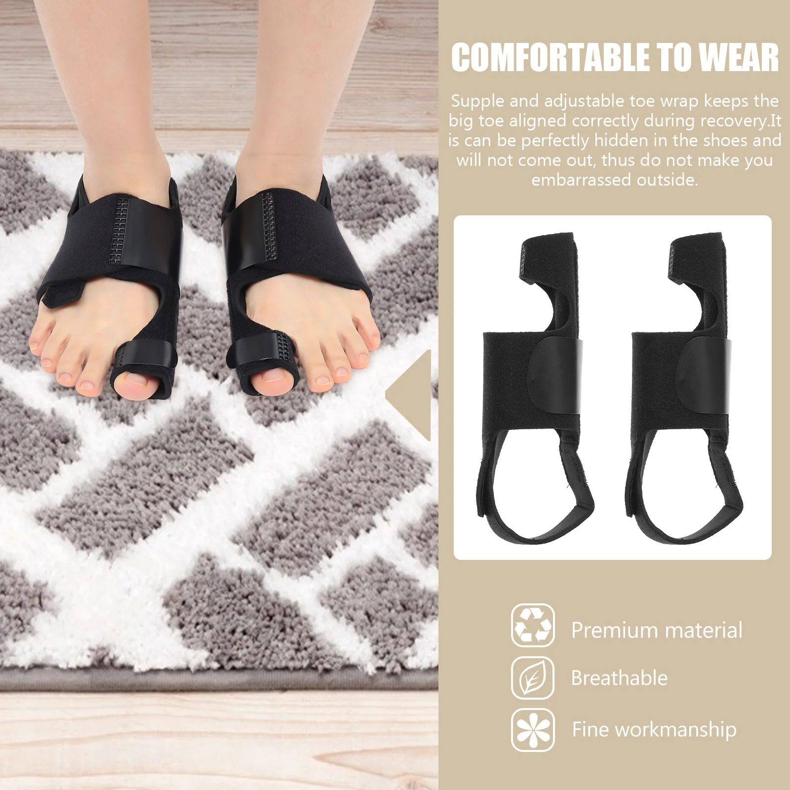 Комплект из 2 корректоров для вальгусной деформации стопы (халюкс вальгус) из высококачественного материала, портативный разделитель пальцев для женщин, для облегчения боли при буннионе и выравнивания пальцев
Комплект из 2 корректоров для вальгусной деформации стопы (халюкс вальгус) из высококачественного материала, портативный разделитель пальцев для женщин, для облегчения боли при буннионе и выравнивания пальцев