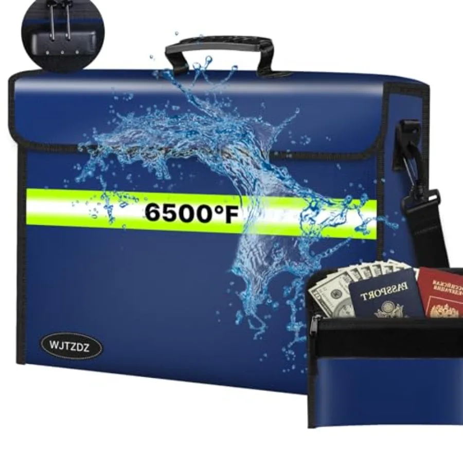 Fireproof Money Bags with Lock-6500°F Fireproof Document Box10 Layers Insulation MaterialsandWaterproof Zipper Removable Folder
Fireproof Money Bags with Lock-6500°F Fireproof Document Box10 Layers Insulation MaterialsandWaterproof Zipper Removable Folder