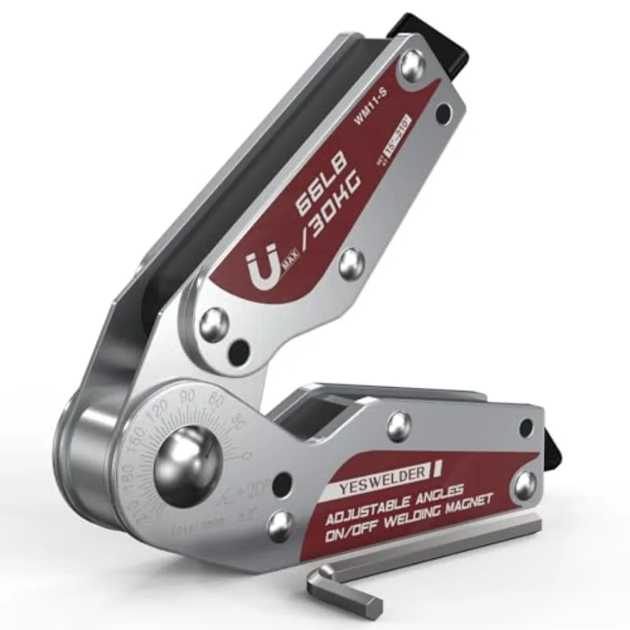 【Spot goods】YESWELDER Adjustable Angle On/Off Welding Magnet 20-200° Angle Magnetic Welding Holder 66LB/30KG Switchable Holding
【Spot goods】YESWELDER Adjustable Angle On/Off Welding Magnet 20-200° Angle Magnetic Welding Holder 66LB/30KG Switchable Holding