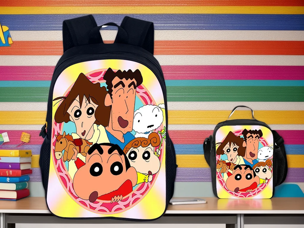 Student Crayon Shin-Chan Trendy Rucksack 2Pcs Set-Large Capacity Backpack and Insulated Lunch Bag for School
Student Crayon Shin-Chan Trendy Rucksack 2Pcs Set-Large Capacity Backpack and Insulated Lunch Bag for School