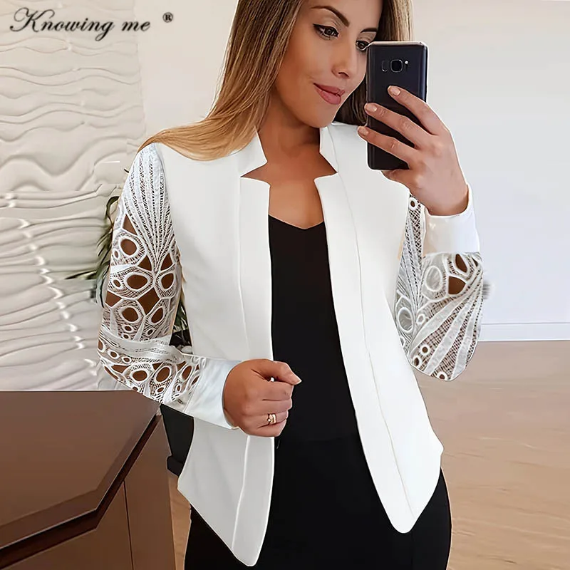 Women Sexy Embroidered sleeve Jacket Elegant casual Long sleeve Solid Color Spliced Blazer Coat Temperament Cardigan Outerwear
Women Sexy Embroidered sleeve Jacket Elegant casual Long sleeve Solid Color Spliced Blazer Coat Temperament Cardigan Outerwear