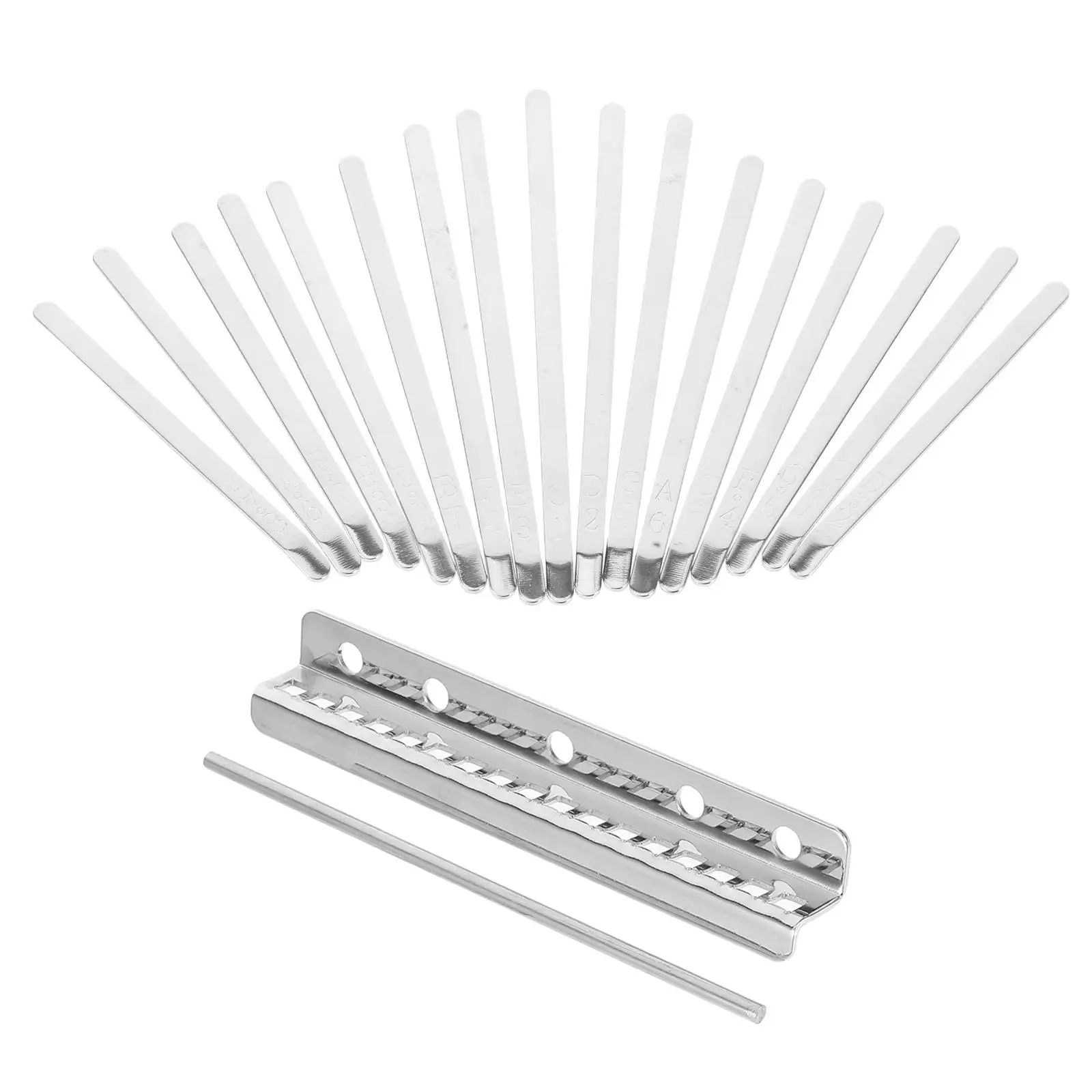 17 Keys Kalimba Mn Steel Durable Stamped Scale Design Musical Instrument Finger Piano Tines Thumb Harp Metal
17 Keys Kalimba Mn Steel Durable Stamped Scale Design Musical Instrument Finger Piano Tines Thumb Harp Metal