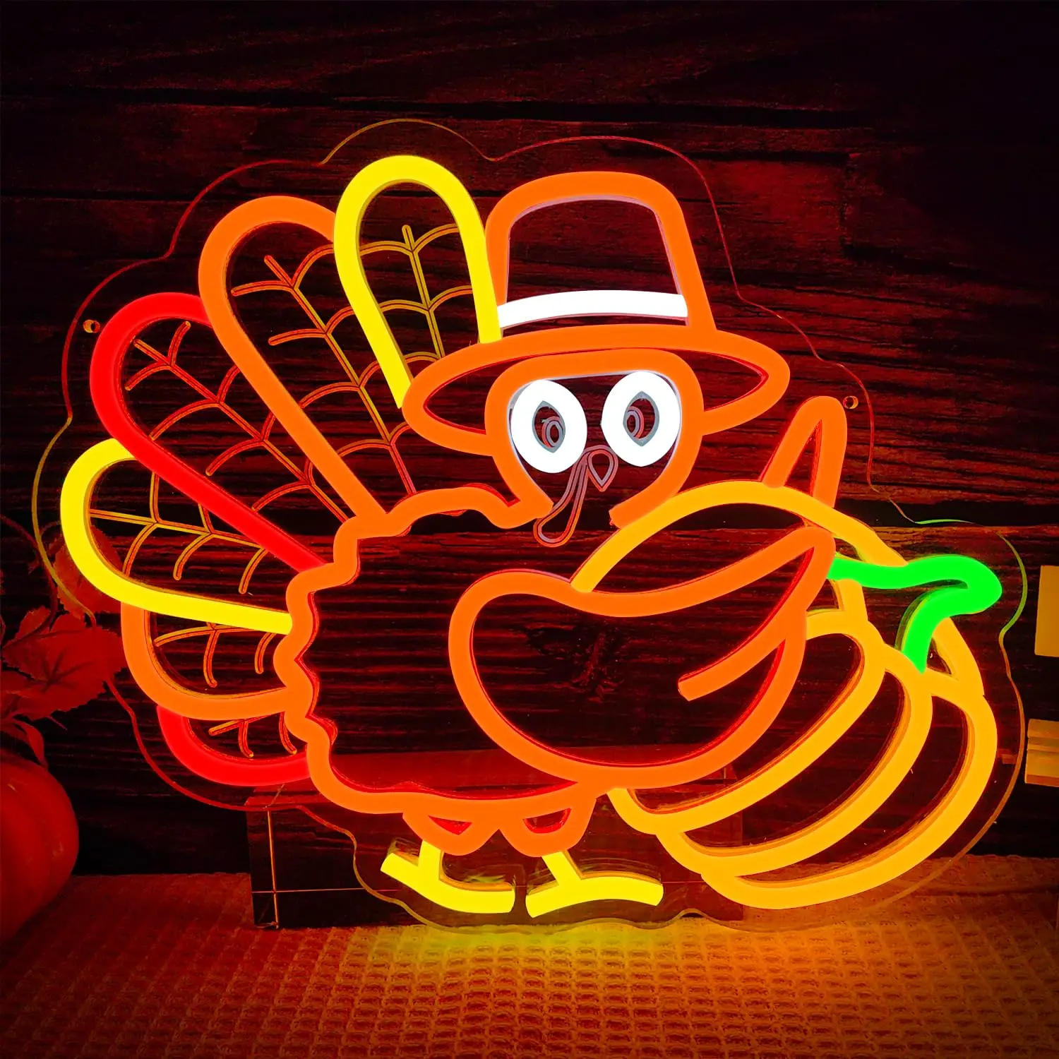 Turkey Pumpkin LED Neon Sign for Wall Decor Happy Thanksgiving Dimmable Turkey Light Window Light Up Bedroom Wall Party Gift
Turkey Pumpkin LED Neon Sign for Wall Decor Happy Thanksgiving Dimmable Turkey Light Window Light Up Bedroom Wall Party Gift