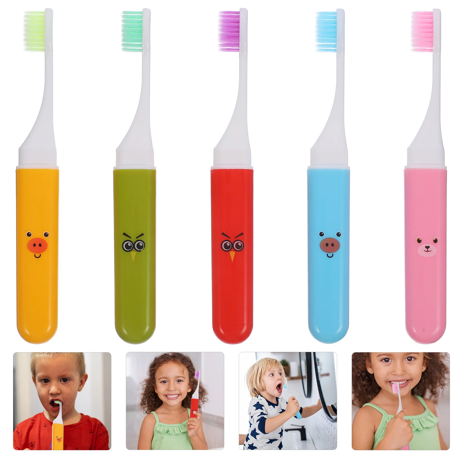 5 Pcs Children's Folding Toothbrush Toothbrushes for Travel Professional Plastic
5 Pcs Children's Folding Toothbrush Toothbrushes for Travel Professional Plastic