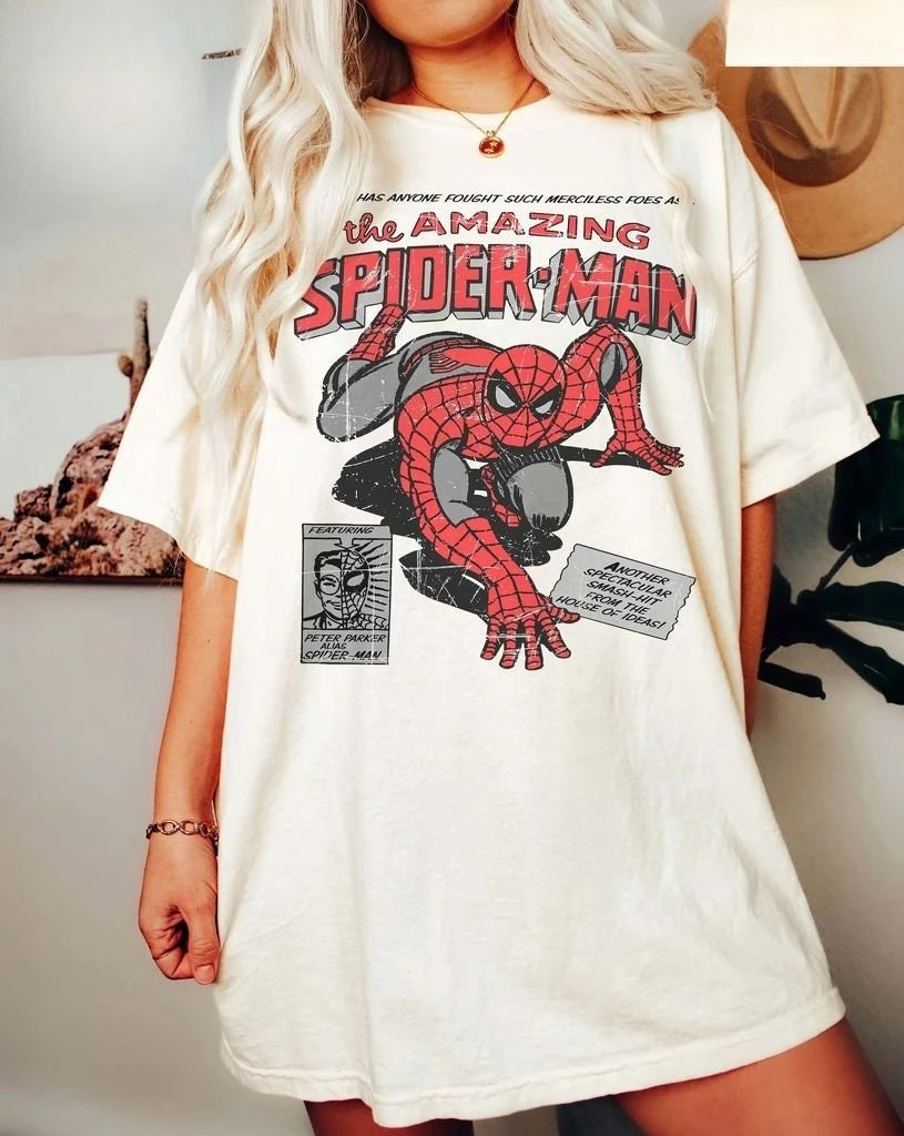 Marvel Spider-Man Graphic Printing Summer Autumn Winter Cotton Men's and Women's T-shirts Short Sleeves Luxury Outdoor Sports
Marvel Spider-Man Graphic Printing Summer Autumn Winter Cotton Men's and Women's T-shirts Short Sleeves Luxury Outdoor Sports