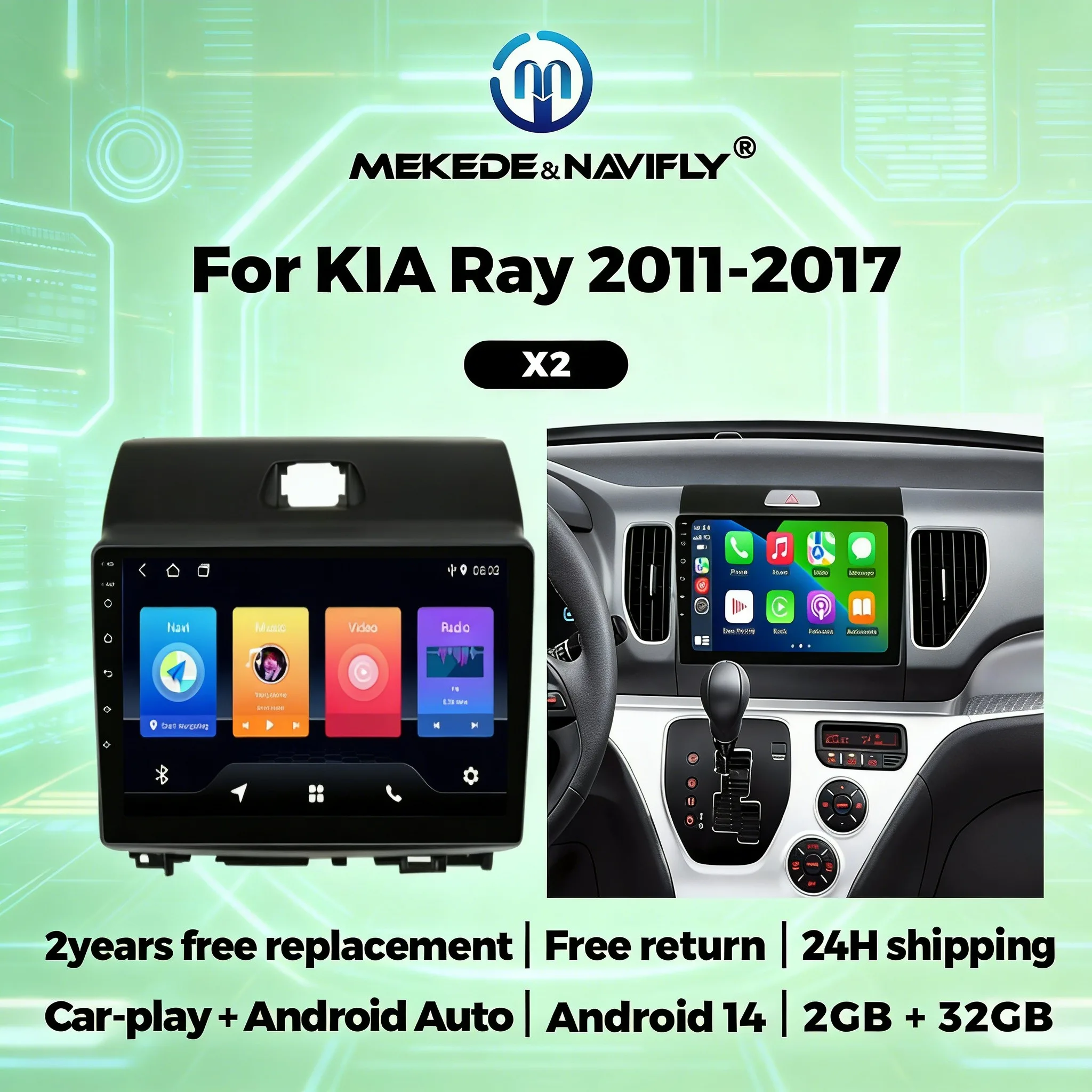 9 Inch Android All In One For KIA Ray 2011-2017 GPS Navigation Car Radio Multimedia Player HD Screen Wireless Carplay Auto WIFI
9 Inch Android All In One For KIA Ray 2011-2017 GPS Navigation Car Radio Multimedia Player HD Screen Wireless Carplay Auto WIFI