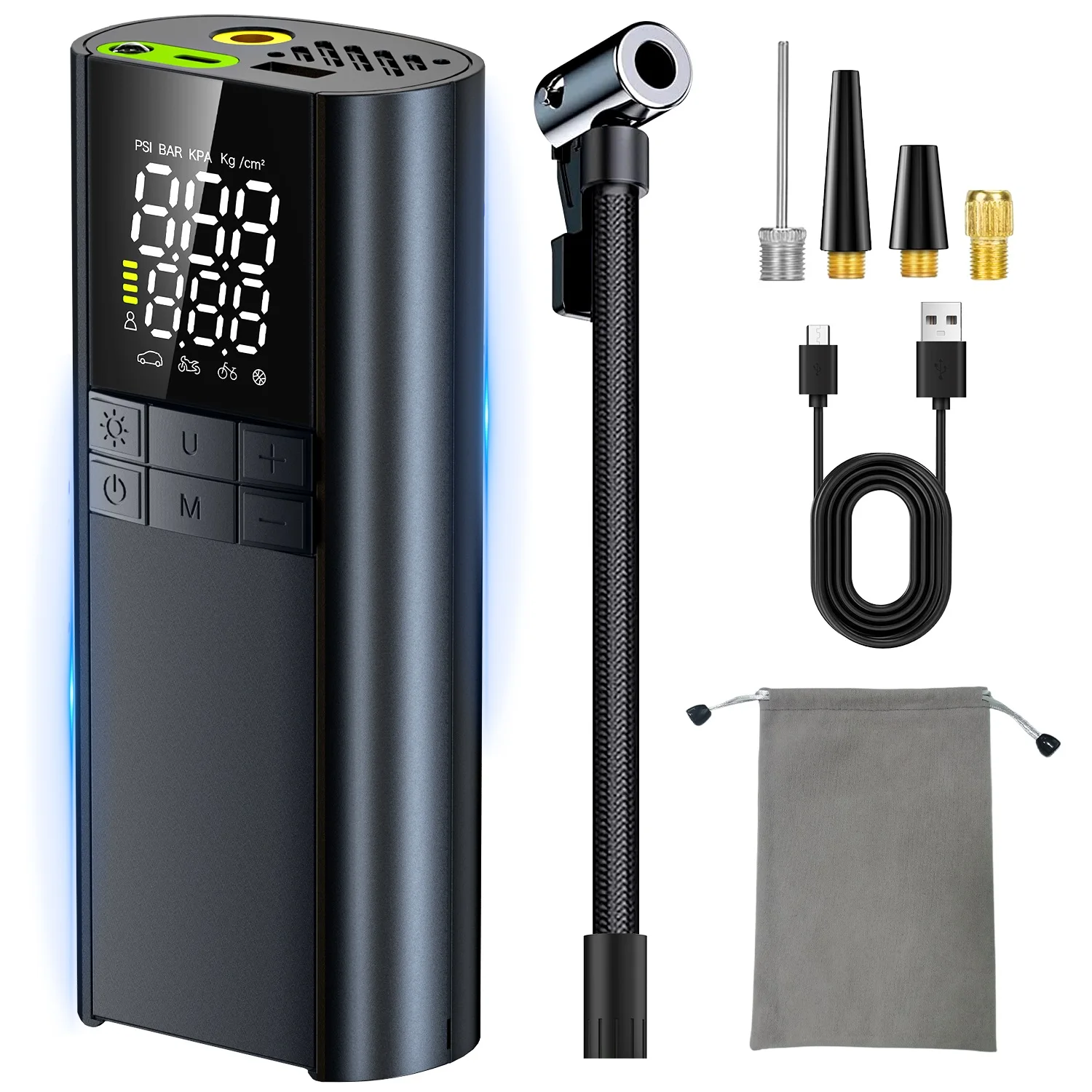 Intelligent Car Inflator Pump 8000mAh Extreme Portable Air Compressor Car Motorcycle Bicycle Usable Electric Tire Inflator Pump
Intelligent Car Inflator Pump 8000mAh Extreme Portable Air Compressor Car Motorcycle Bicycle Usable Electric Tire Inflator Pump