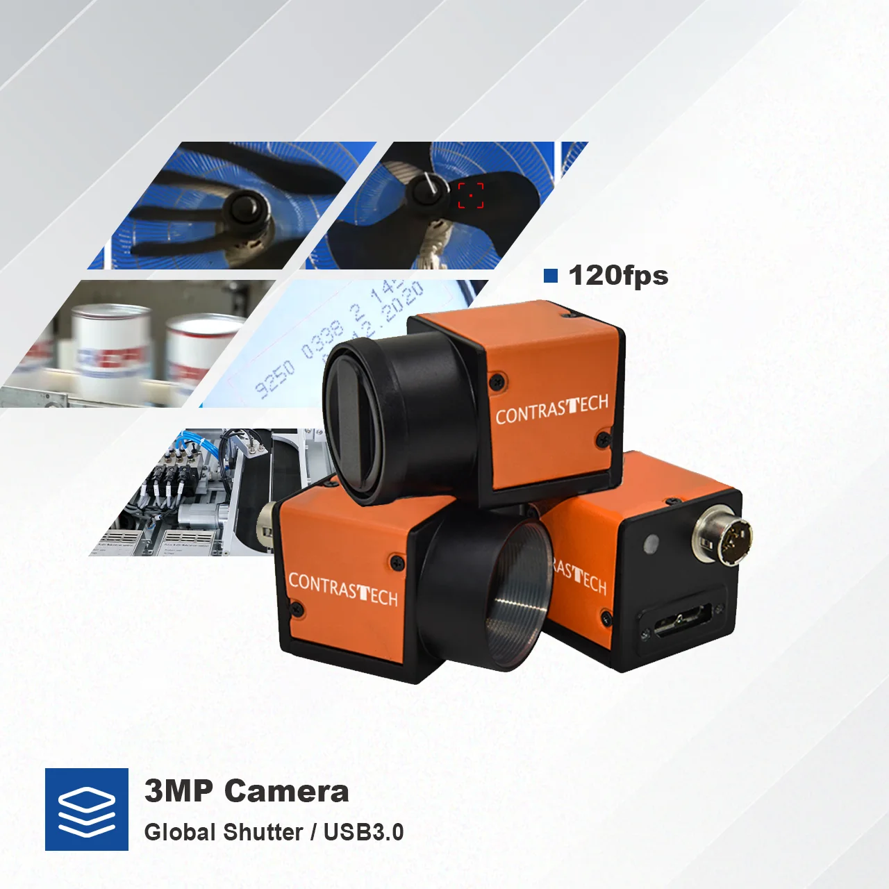 High Quality 3MP IMX252 High Speed 120fps Module USB3 Robot Vision Industrial Camera USB for Medical Applications
High Quality 3MP IMX252 High Speed 120fps Module USB3 Robot Vision Industrial Camera USB for Medical Applications