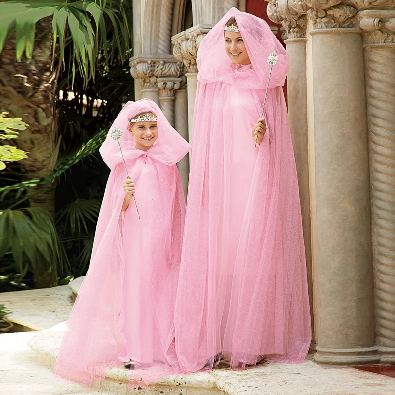 Elegant Pink Mesh Mother And Daughter Party Dresses Muslim Long Tulle A Line Mommy And Kids Prom Gowns With Cape
Elegant Pink Mesh Mother And Daughter Party Dresses Muslim Long Tulle A Line Mommy And Kids Prom Gowns With Cape