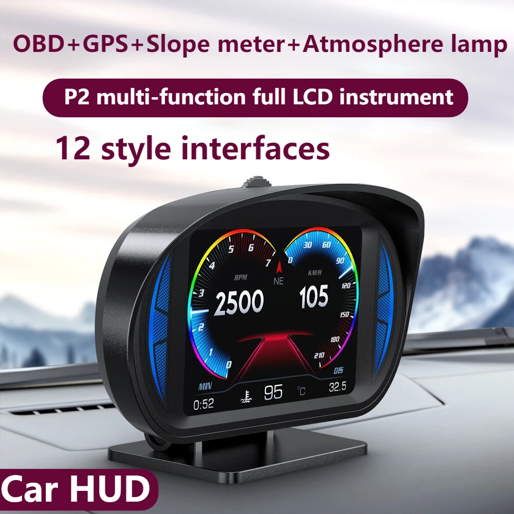 OBD2 + GPS HUD Датчик Проекционный дисплей Автомобильный цифровой одометр Сигнализация Повышение температуры воды
OBD2 + GPS HUD Датчик Проекционный дисплей Автомобильный цифровой одометр Сигнализация Повышение температуры воды