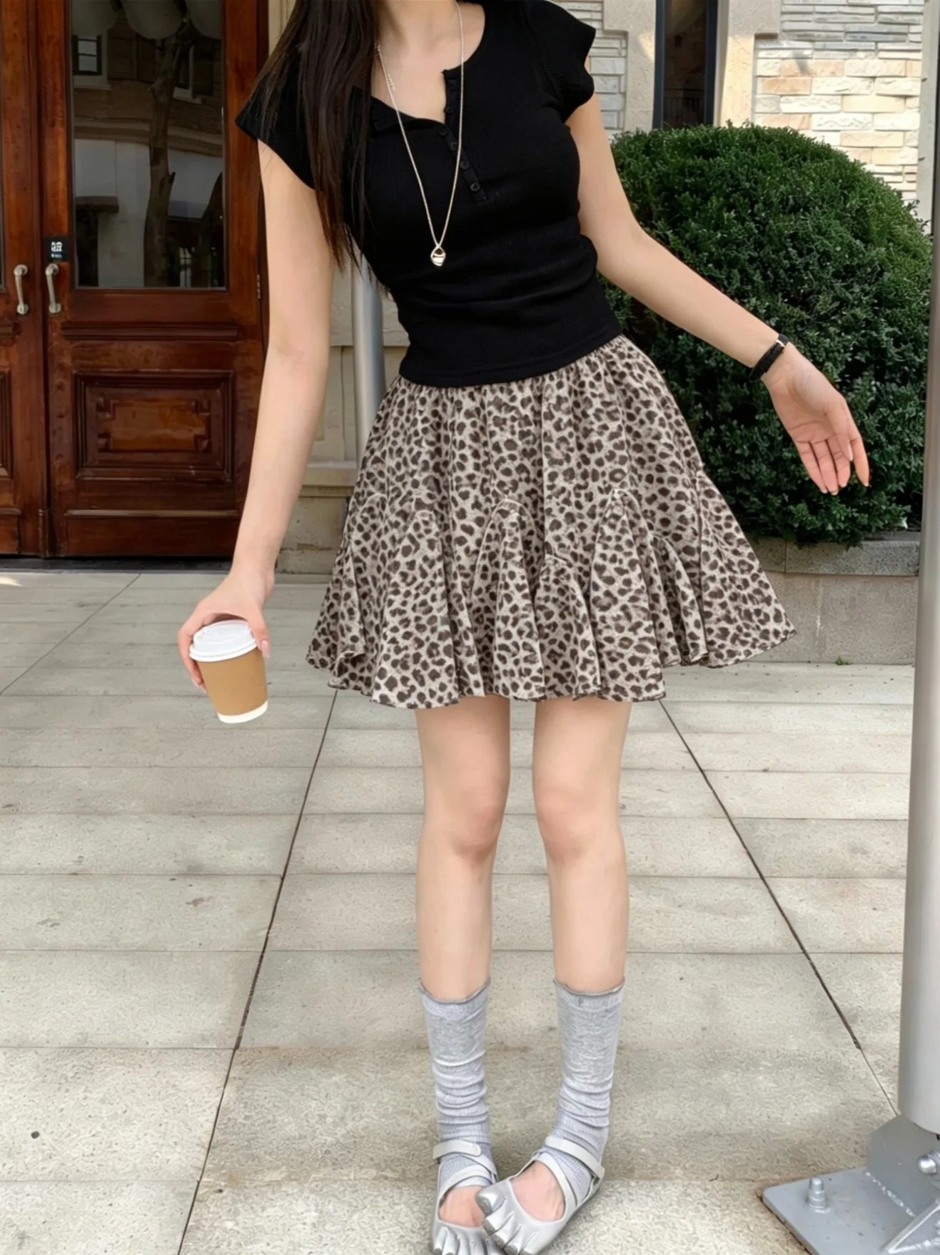 Slimming Short Leopard Print Halter Neck Dress Women's Fashion Spring Summer New Arrival Korean Style Commute Skirt
Slimming Short Leopard Print Halter Neck Dress Women's Fashion Spring Summer New Arrival Korean Style Commute Skirt