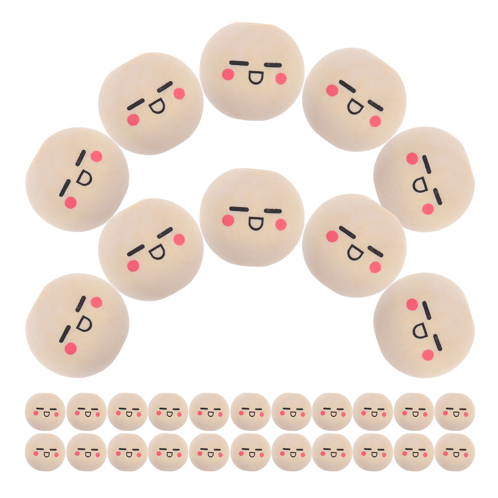 50 Pcs Children Beading Smile Face Kit Large Wooden Beads for Kids Crafts Durable Natural Wood Round Spacer Jewelry Making
50 Pcs Children Beading Smile Face Kit Large Wooden Beads for Kids Crafts Durable Natural Wood Round Spacer Jewelry Making