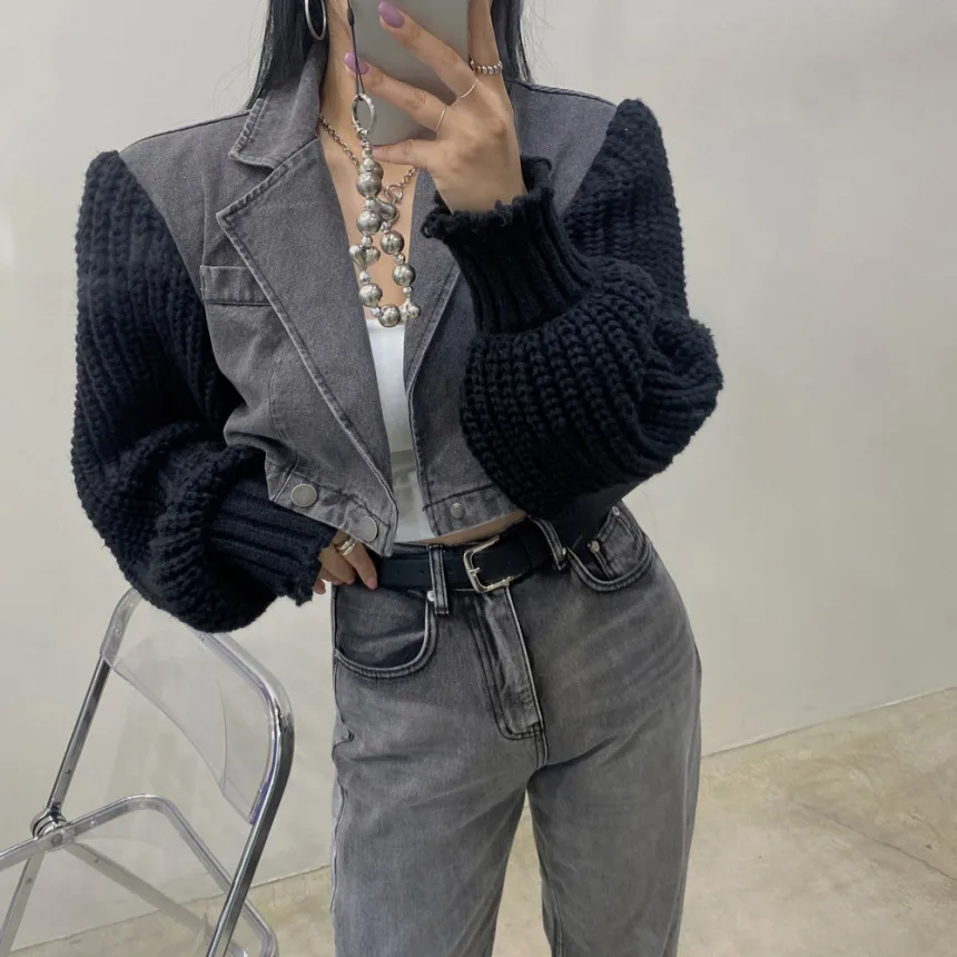 Long Sve Denim Jaet Korean Sle Women's Knitted Coat Casual Versatile for Spring Autumn Winter Suitable for Various Occ...
Long Sve Denim Jaet Korean Sle Women's Knitted Coat Casual Versatile for Spring Autumn Winter Suitable for Various Occ...