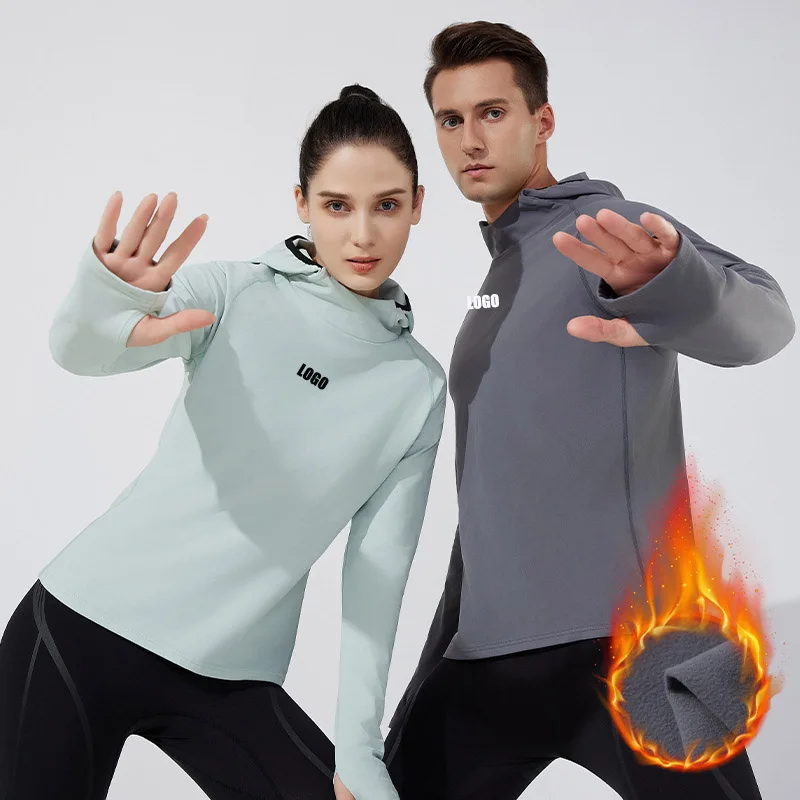 Custom LOGO autumn and winter men's and women's same casual jacket hooded and velvet sports work out yoga new top
Custom LOGO autumn and winter men's and women's same casual jacket hooded and velvet sports work out yoga new top