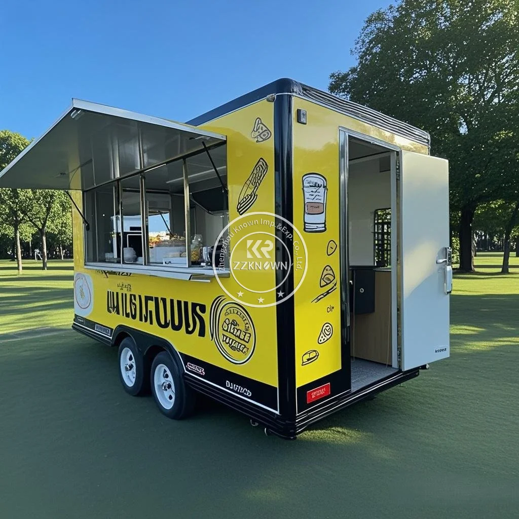 Outdoor Food Truck with Full Kitchen Concession Fast Food Trailer Hot Dog Cart Mobile Catering Trailer Fully Equipped
Outdoor Food Truck with Full Kitchen Concession Fast Food Trailer Hot Dog Cart Mobile Catering Trailer Fully Equipped