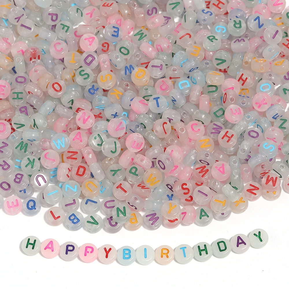 100pcs 7mm Strong Luminous Letter Beads Oval Shape Acrylic Spaced Beads For Craft Making DIY Charms Bracelet Necklac
100pcs 7mm Strong Luminous Letter Beads Oval Shape Acrylic Spaced Beads For Craft Making DIY Charms Bracelet Necklac