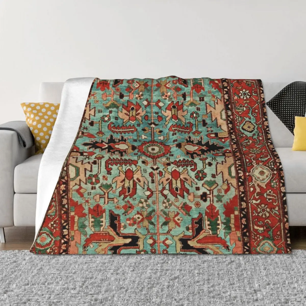 Antique Heriz Persian Carpet Print Throw Blanket Soft Big Flannel for sofa Giant Sofa Blankets
Antique Heriz Persian Carpet Print Throw Blanket Soft Big Flannel for sofa Giant Sofa Blankets