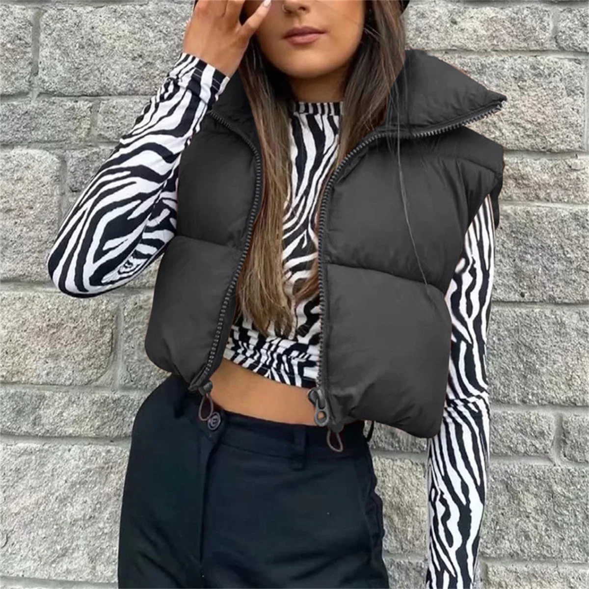 Fashion Zipper Vest For Women Autumn Winter Stand Collar Sleeveless Coat Lady Casual Street Warm Jacket Elegant Outfit Clothing
Fashion Zipper Vest For Women Autumn Winter Stand Collar Sleeveless Coat Lady Casual Street Warm Jacket Elegant Outfit Clothing