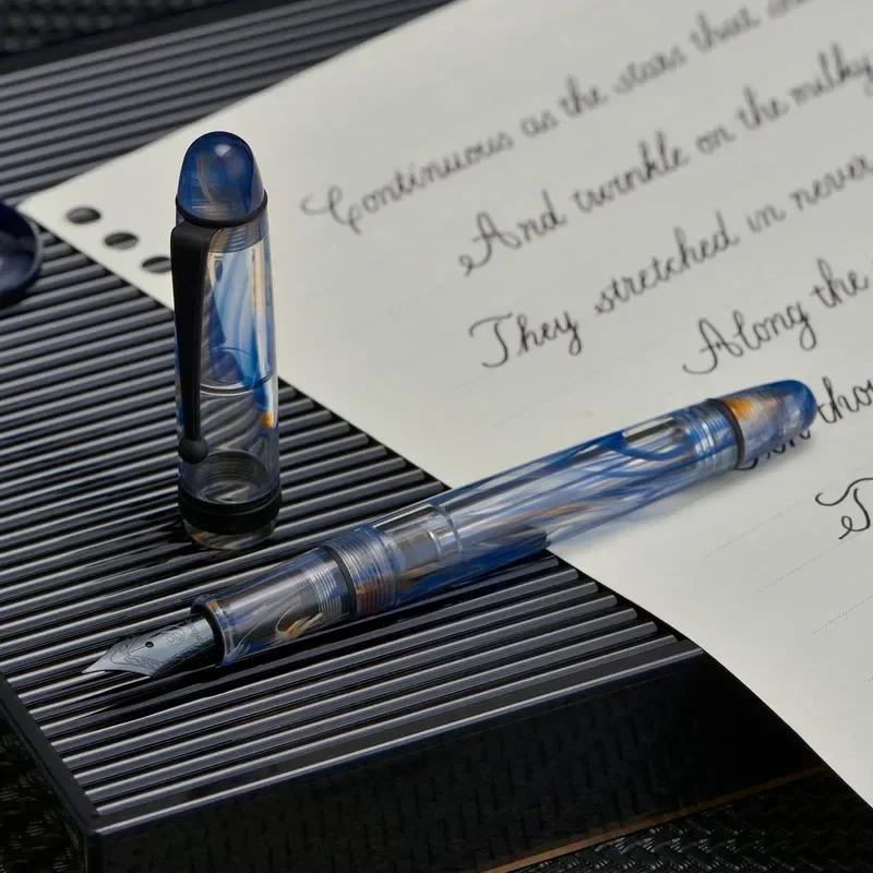 Hot Beautiful Asvine V126 Vacuum Filling Fountain Pen EF/F/M Nib Transparent Brown/ Matte Blue, White Acrylic Writing Gift Set
Hot Beautiful Asvine V126 Vacuum Filling Fountain Pen EF/F/M Nib Transparent Brown/ Matte Blue, White Acrylic Writing Gift Set