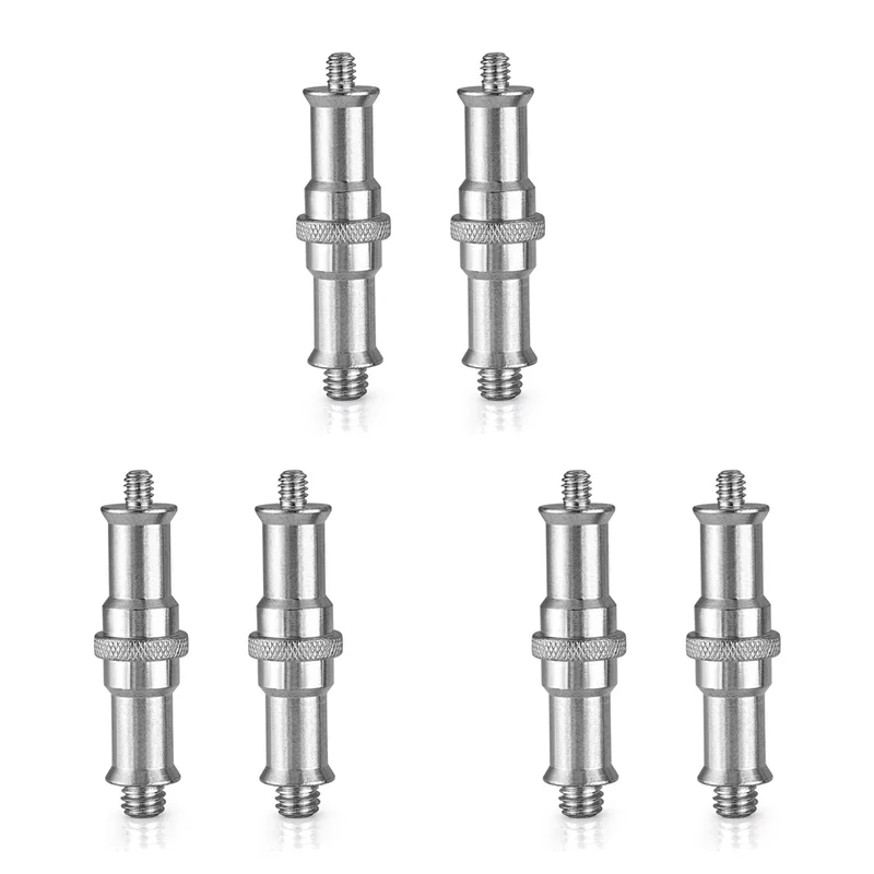 ABZZ-6 Pieces Standard 1/4 To 3/8 Inch Metal Male Converter Threaded Screw Adapter Spigot Stud For Studio Light Stand
ABZZ-6 Pieces Standard 1/4 To 3/8 Inch Metal Male Converter Threaded Screw Adapter Spigot Stud For Studio Light Stand