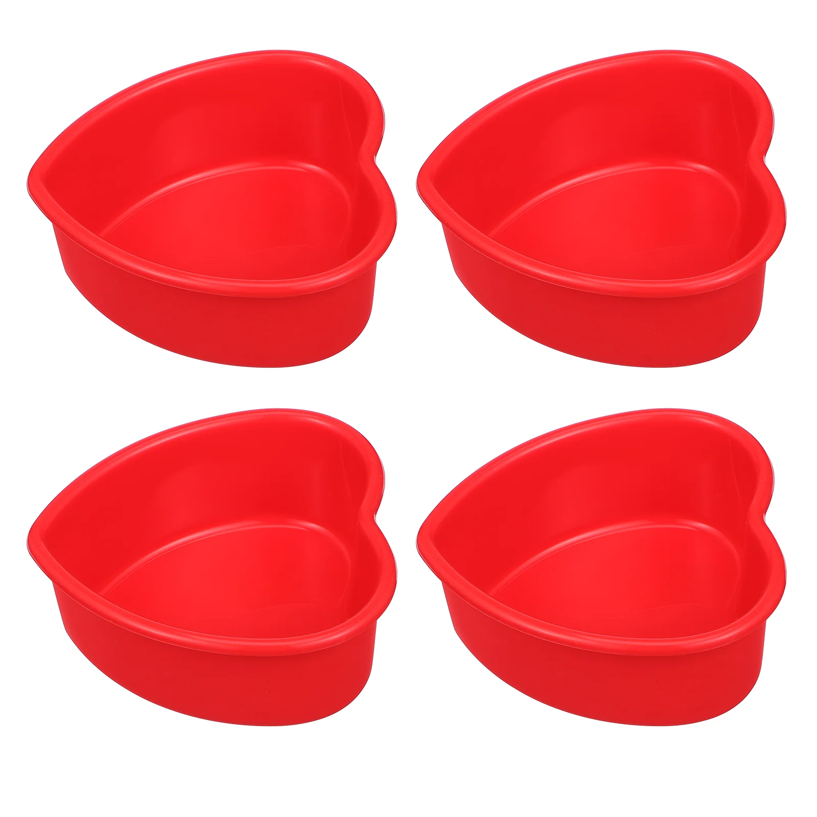 4 Pcs Small Cake Pans Silicone Mold Muffin Aluminum Simple Heart Shaped Red Baking Dad
4 Pcs Small Cake Pans Silicone Mold Muffin Aluminum Simple Heart Shaped Red Baking Dad