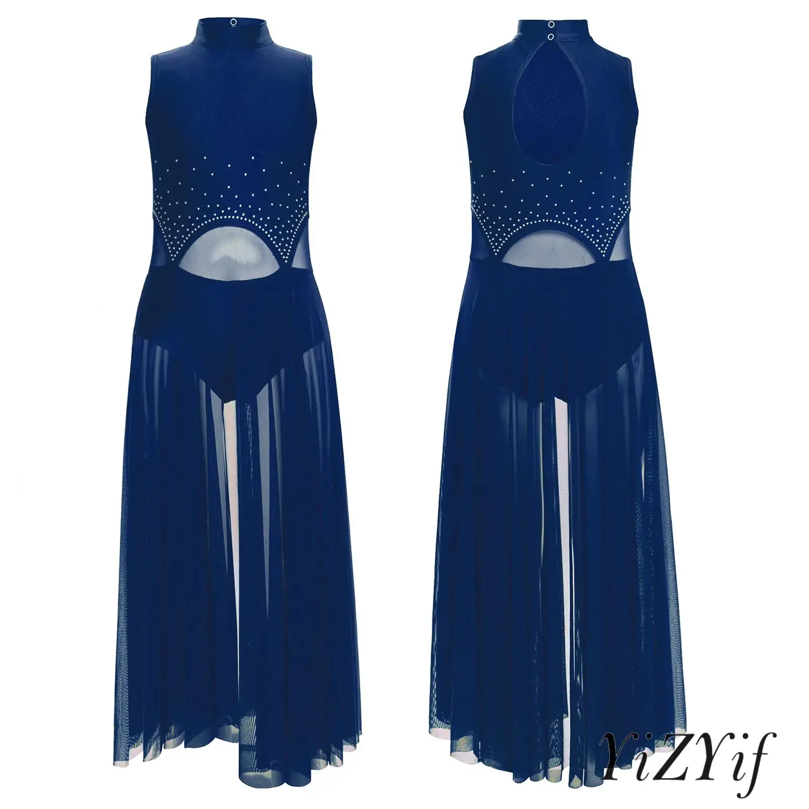 Sparkle Dance Dress for Girls Rhinestone Mesh Keyhole Back Lyrical Modern Dance Costume with Built-in Shorts for Dancing Shows
Sparkle Dance Dress for Girls Rhinestone Mesh Keyhole Back Lyrical Modern Dance Costume with Built-in Shorts for Dancing Shows