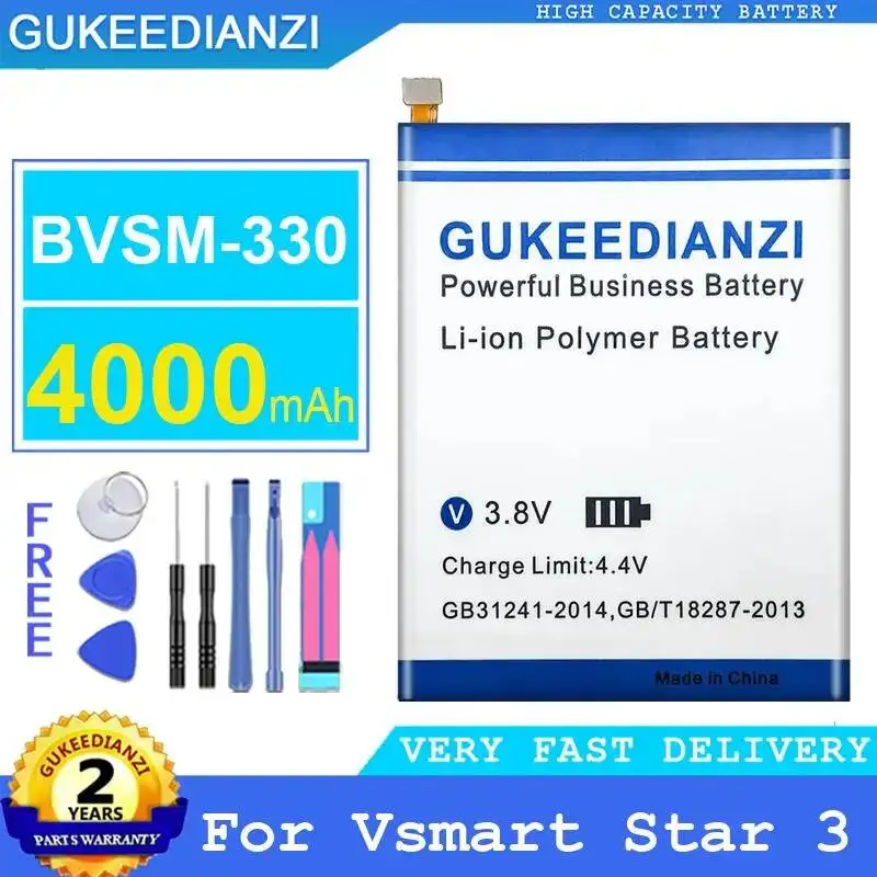 Mobile Phone Battery For Vsmart Star 3 Bvsm-330 4000mAh Durable Long Lasting
Mobile Phone Battery For Vsmart Star 3 Bvsm-330 4000mAh Durable Long Lasting