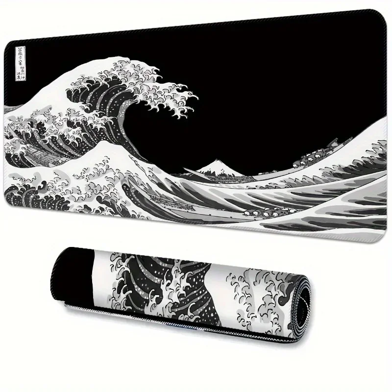 Большая игровая мышь Sea Wave Большой морской игровой коврик для мыши Настольный коврик с нескользящей резиной Моющиеся игровые коврики Great Wave Ковры для геймеров