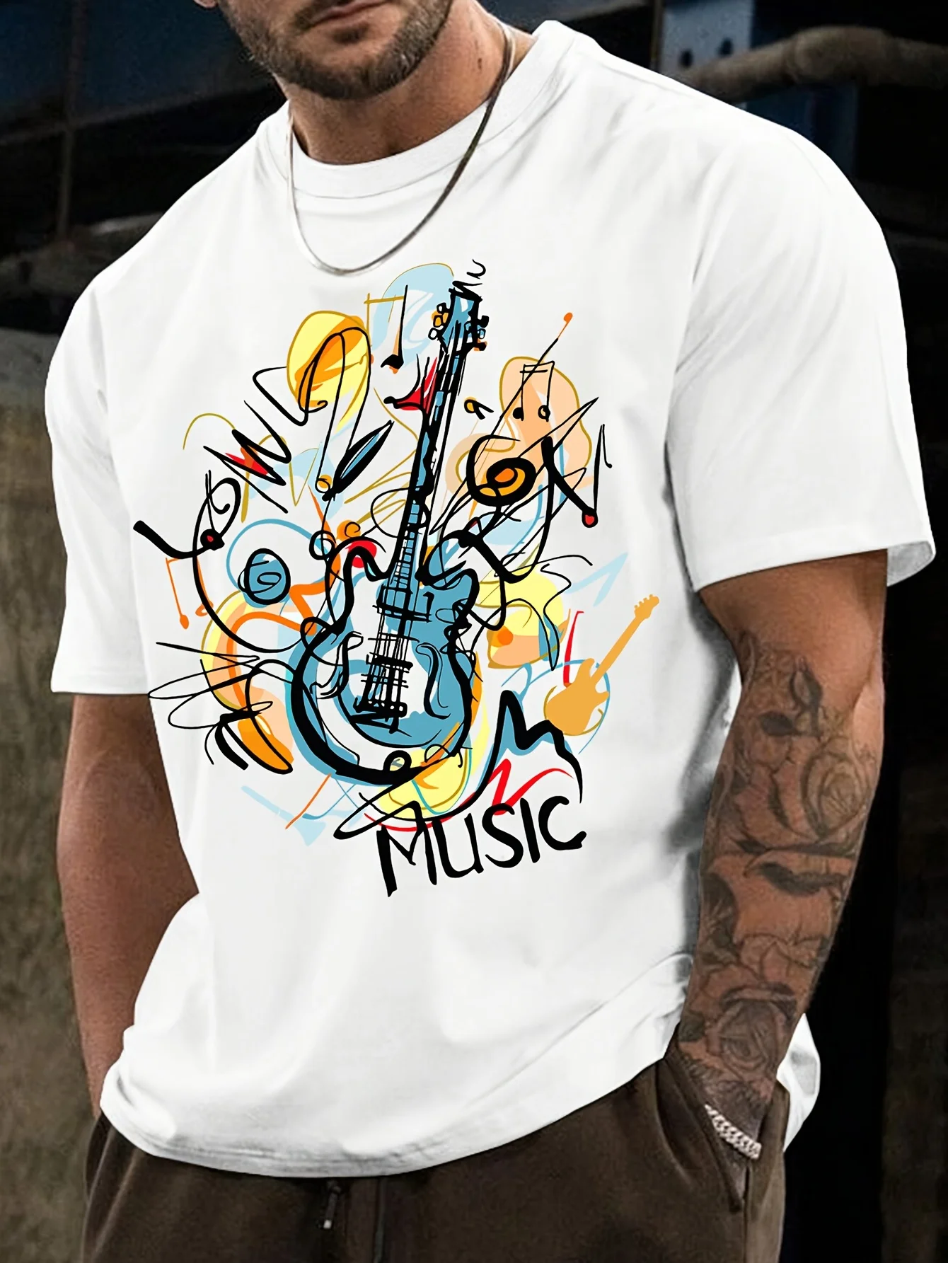 Fashionable and Minimalist-1pc Men'S Summer Casual Print T-Shirt with
Fashionable and Minimalist-1pc Men'S Summer Casual Print T-Shirt with