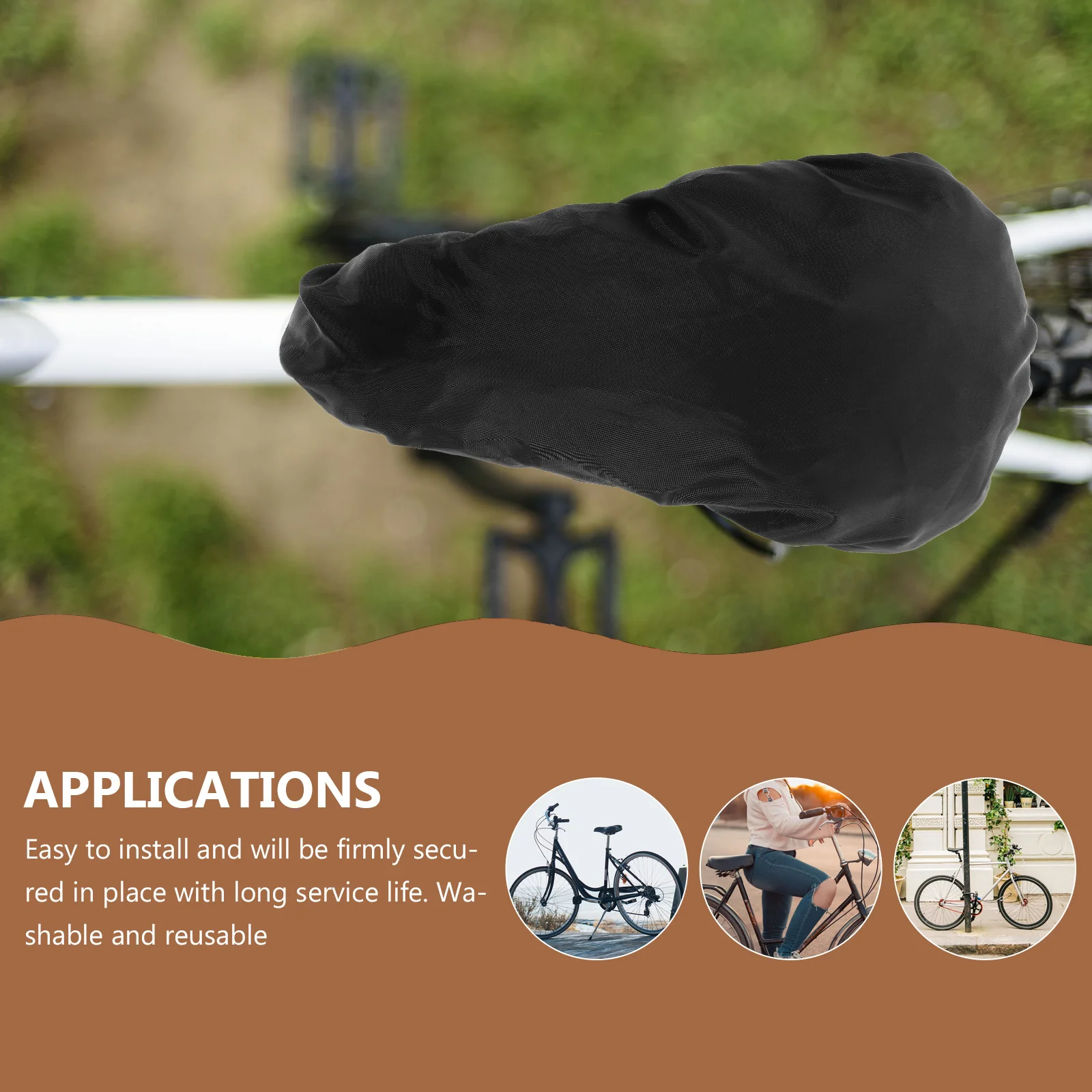 Universal Bike Seat Cover Black Waterproof Elastic for Rain Dust Outdoor Protection Fits Most Saddles Commute School Riding
Universal Bike Seat Cover Black Waterproof Elastic for Rain Dust Outdoor Protection Fits Most Saddles Commute School Riding