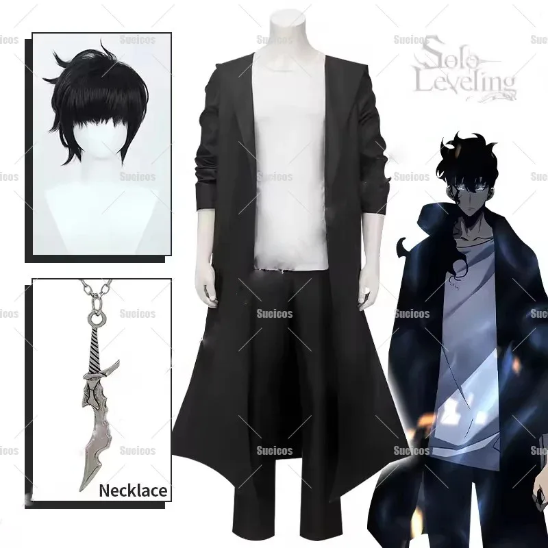 Anime Knight Killer Sung Jin-woo Jinwoo Cosplay Costume WigShun Mizushino Trench Coat Woemen Men Halloween Custom Size
Anime Knight Killer Sung Jin-woo Jinwoo Cosplay Costume WigShun Mizushino Trench Coat Woemen Men Halloween Custom Size