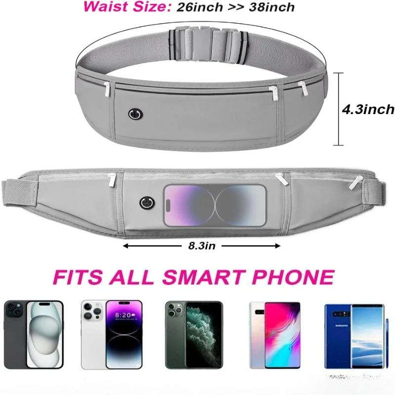 For Men, Women, Lightweight Waterproof Waist Bag, Invisible Belt Pouch for Running Sports
For Men, Women, Lightweight Waterproof Waist Bag, Invisible Belt Pouch for Running Sports