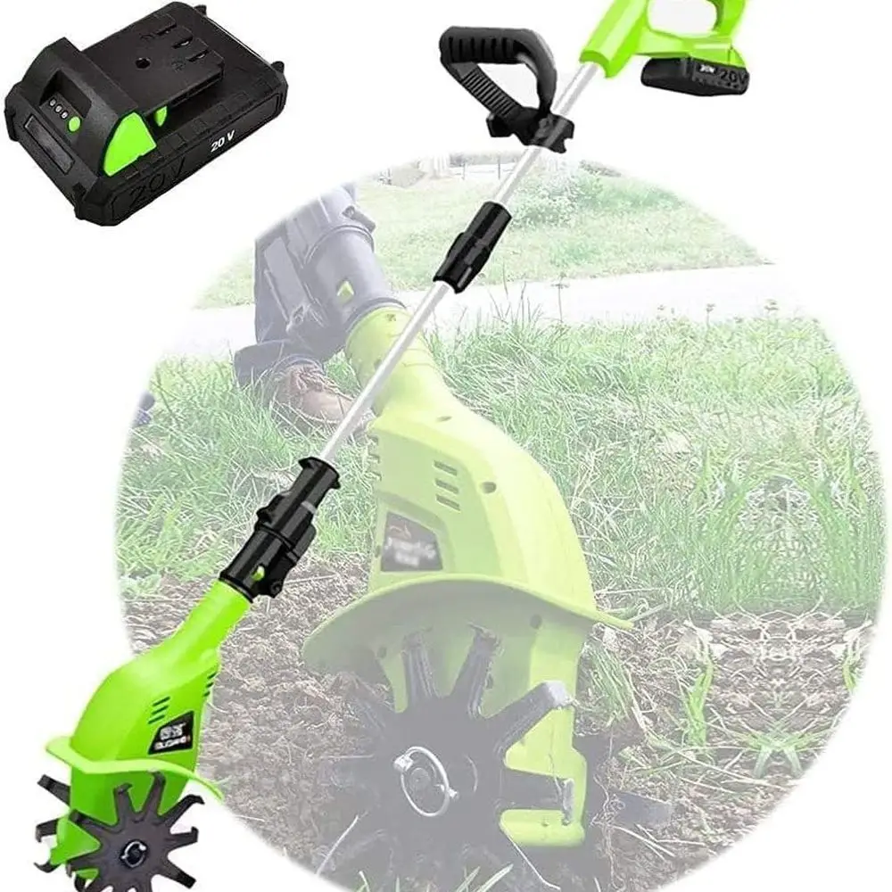 20V Cordless Electric Garden Tiller and Cultivator with 25cm Depth, Weeder and Power Tool for Lawn Care
20V Cordless Electric Garden Tiller and Cultivator with 25cm Depth, Weeder and Power Tool for Lawn Care