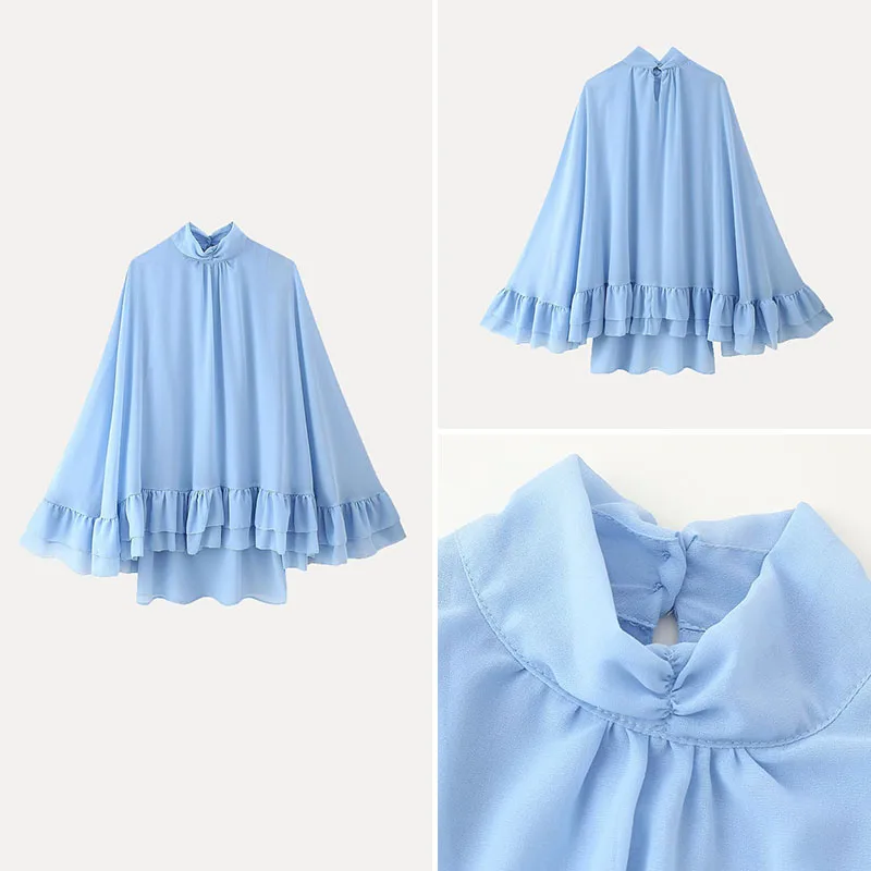 Faionable Ele Stand Collar Bell Sve Cloak Sle Dr Z Women's irt Loose Fit Long Sve Pure Color Polyeste...
Faionable Ele Stand Collar Bell Sve Cloak Sle Dr Z Women's irt Loose Fit Long Sve Pure Color Polyeste...