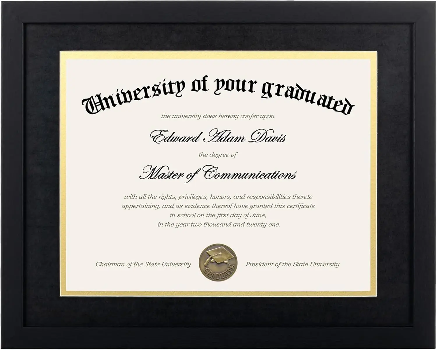11x14 Diploma Frame Certificate Degree Document Frame with High Definition Glass, 8.5 x 11 with mat for Wall and Tabletop, Black
11x14 Diploma Frame Certificate Degree Document Frame with High Definition Glass, 8.5 x 11 with mat for Wall and Tabletop, Black