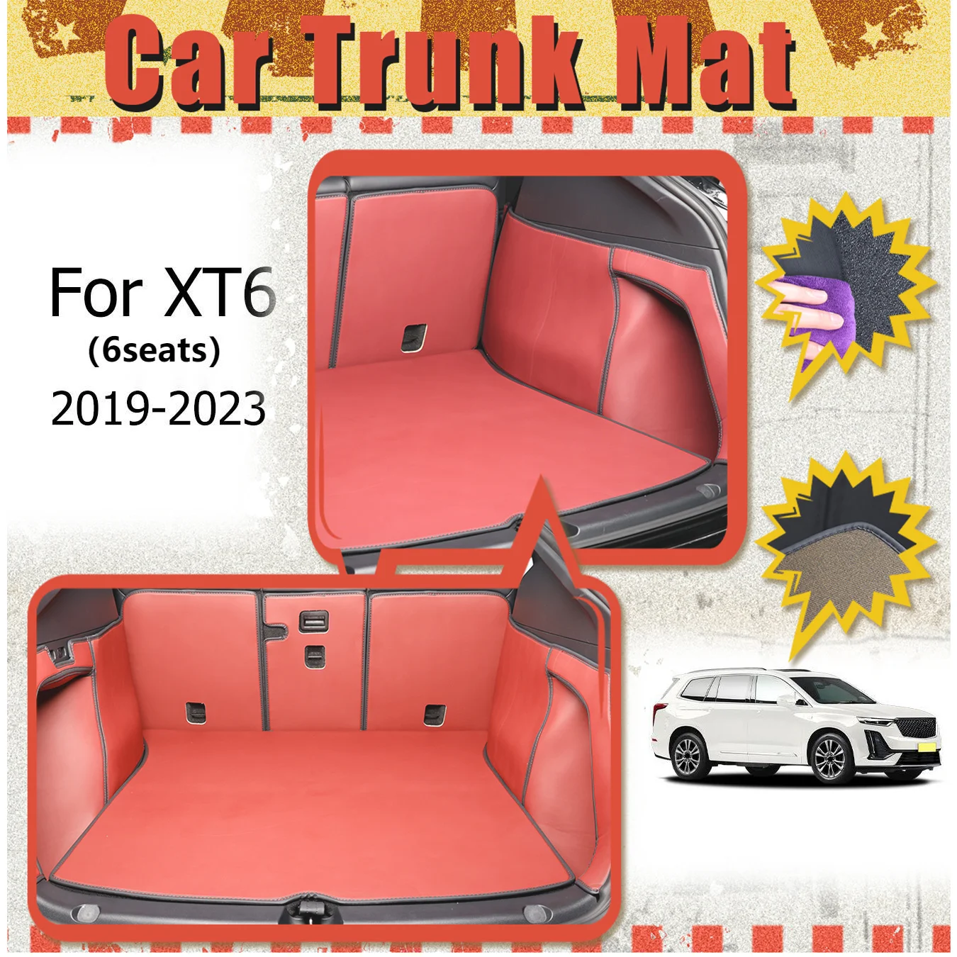 For Cadillac For XT6(6seats) 2019-2023 Car Trunk Mat Full Encirclement thickened three-layer PVC wear-resistant waterproof
For Cadillac For XT6(6seats) 2019-2023 Car Trunk Mat Full Encirclement thickened three-layer PVC wear-resistant waterproof