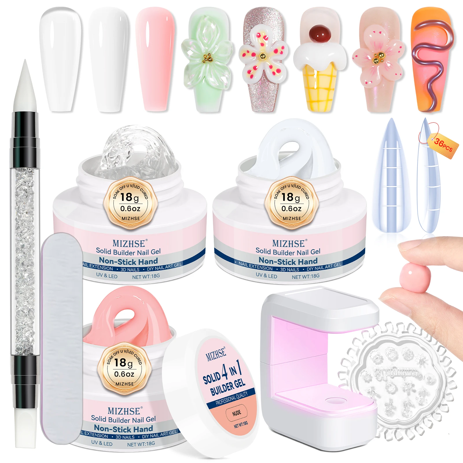 MIZHSE Builder Nail Gel White Milky Nude Clear Gel Polish For Nail Extension Salon Manicure Set Home DIY Professional Nail Art
MIZHSE Builder Nail Gel White Milky Nude Clear Gel Polish For Nail Extension Salon Manicure Set Home DIY Professional Nail Art