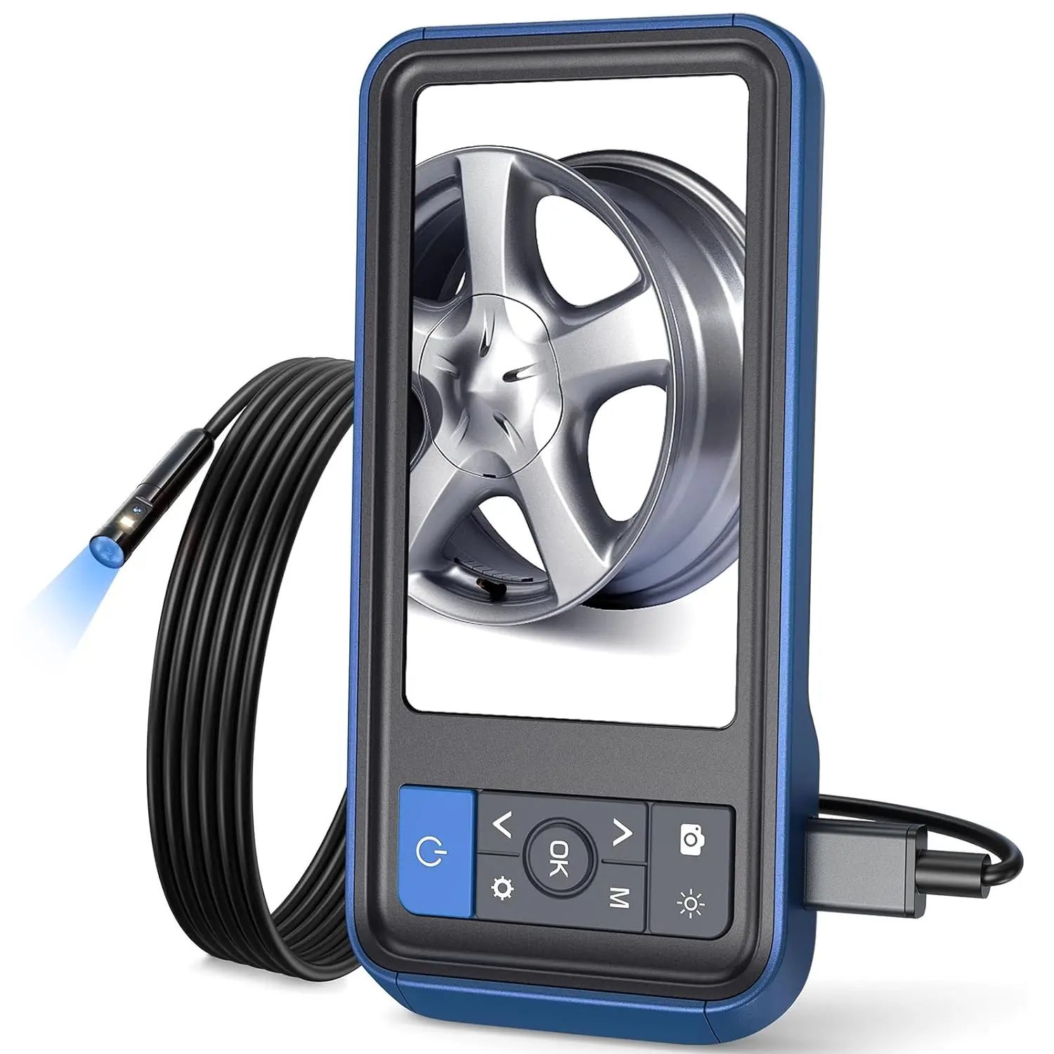 Dual Lens Endoscope Camera with Light, 4.5" HD Snake Borescope Inspection Camera, Waterproof Automotive Mechanic Scope Camera
Dual Lens Endoscope Camera with Light, 4.5" HD Snake Borescope Inspection Camera, Waterproof Automotive Mechanic Scope Camera