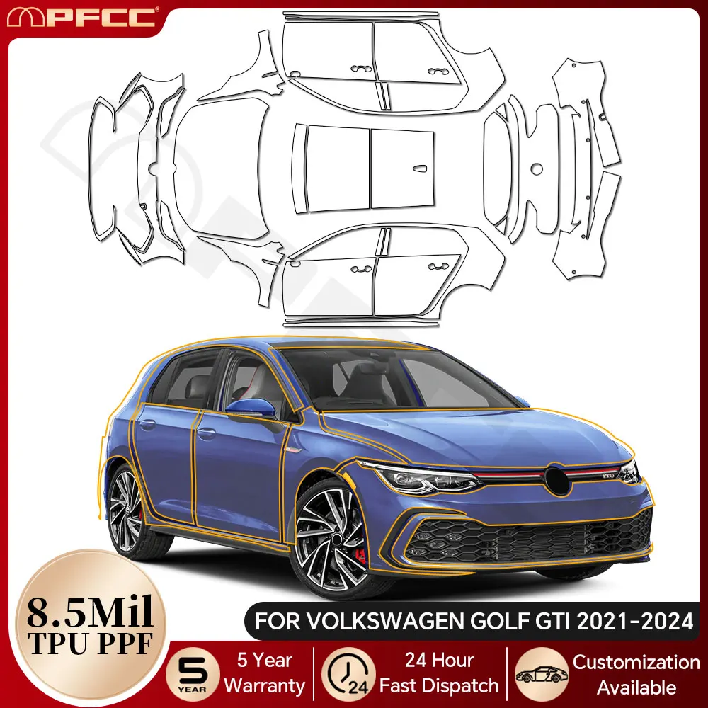For Volkswagen GOLF GTI 2021-2024 TPU Paint Protection Film Pre-cut PPF Car Body Anti-scratch Clear Bra Durable Car Accessories
For Volkswagen GOLF GTI 2021-2024 TPU Paint Protection Film Pre-cut PPF Car Body Anti-scratch Clear Bra Durable Car Accessories