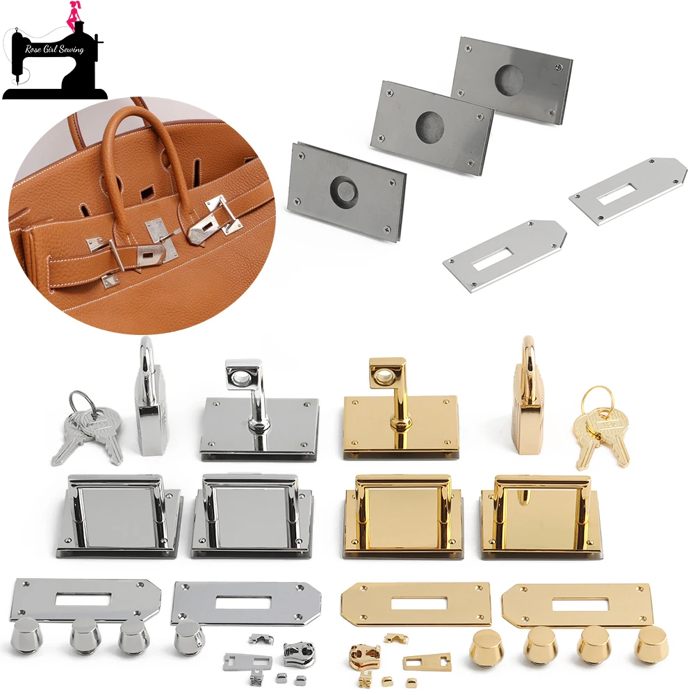 1/2/5Sets Premium Stainless Steel Bag Lock Set Luxury Metal Hardware Padlock with Keys For Handbag Backpack Repair Accessories
1/2/5Sets Premium Stainless Steel Bag Lock Set Luxury Metal Hardware Padlock with Keys For Handbag Backpack Repair Accessories
