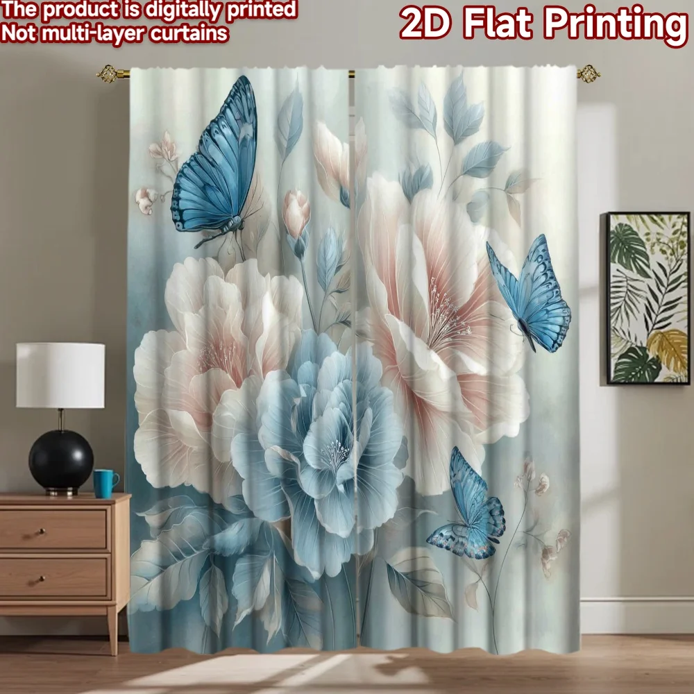 2D flat printing 2pcs Window Drapes Blue Butterfly Flower Digital Printed Polyester Drapes Holiday Decorations Perfect for
2D flat printing 2pcs Window Drapes Blue Butterfly Flower Digital Printed Polyester Drapes Holiday Decorations Perfect for