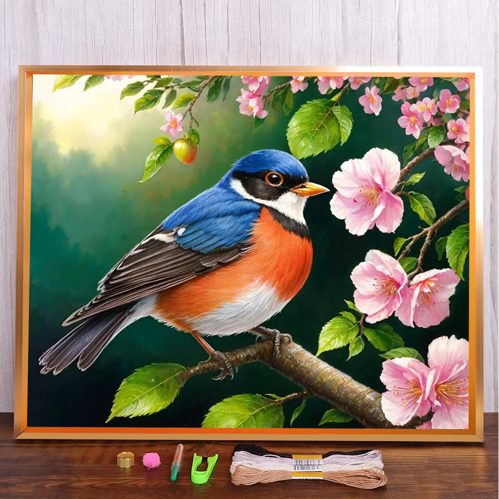 Flower Bird Printed Fabric 11CT Cross Stitch Complete Kit Embroidery Painting Handmade Needlework Craft Different Floss Mulina
Flower Bird Printed Fabric 11CT Cross Stitch Complete Kit Embroidery Painting Handmade Needlework Craft Different Floss Mulina