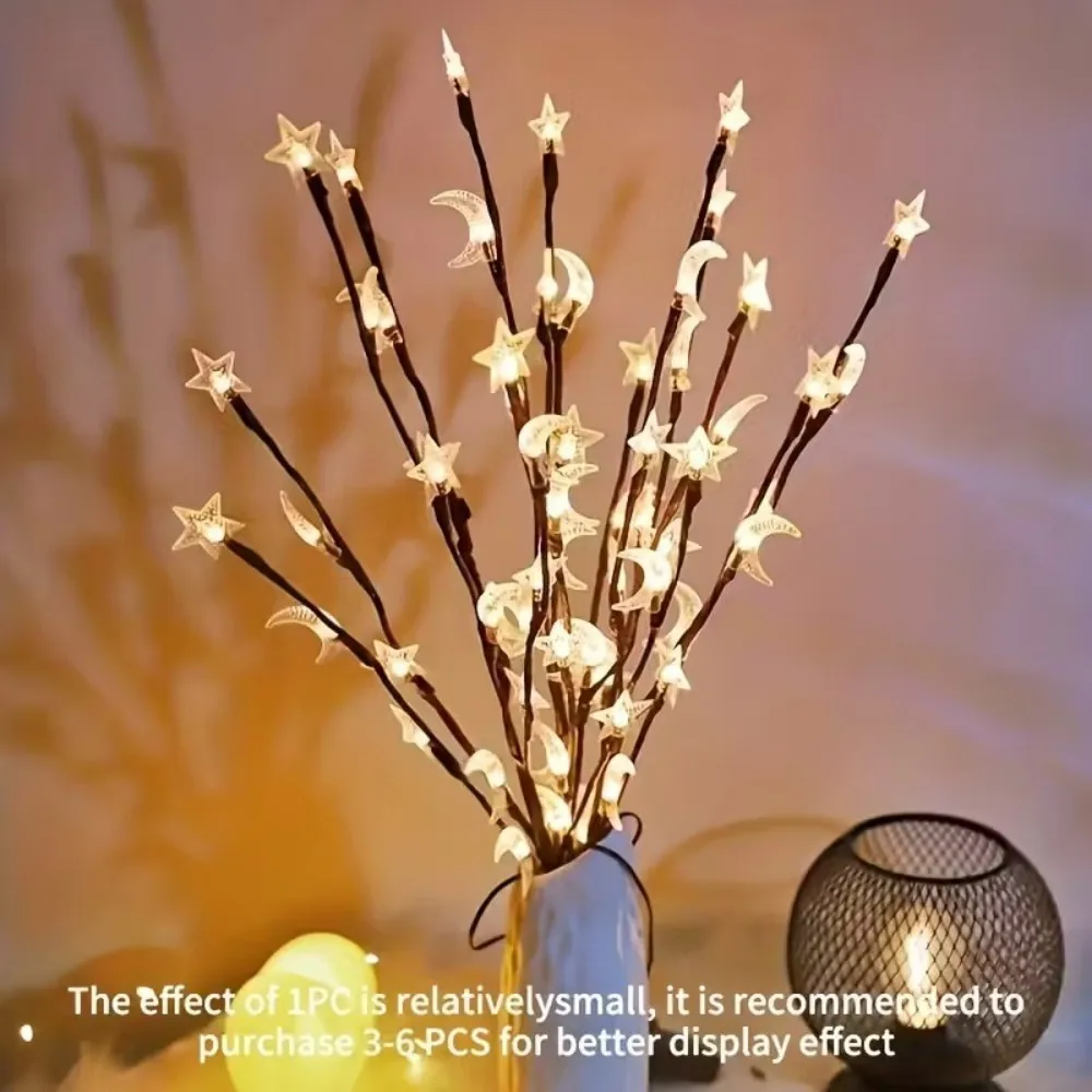 1PC 20LED Star Moon Branch Lights, Battery Operated(excl), Indoor Decor for Bedroom Living Room and Ramadan
1PC 20LED Star Moon Branch Lights, Battery Operated(excl), Indoor Decor for Bedroom Living Room and Ramadan