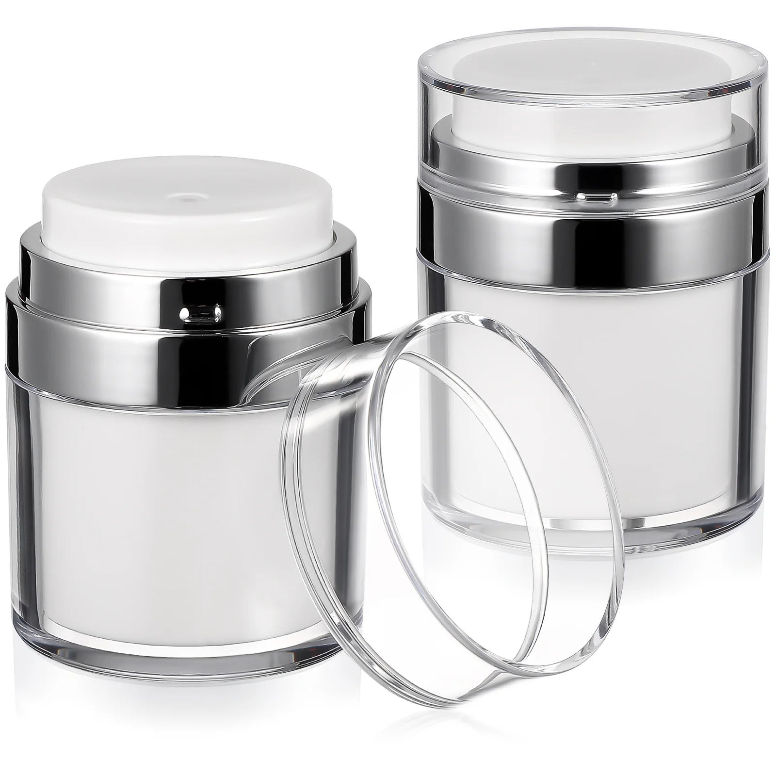 2Pcs EyeCream Bottle Airless Pump Jar Small Moisturizer Container Empty White Travel Vacuum Bottles Lotion Storage Reusable
2Pcs EyeCream Bottle Airless Pump Jar Small Moisturizer Container Empty White Travel Vacuum Bottles Lotion Storage Reusable