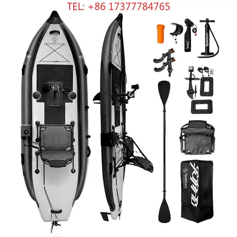 Inflatable Pedal Boat Sit on Top,1 Person Drop Stitch PVC Fishing kayak 335* 112* 10cm Foot Pedal Drive Rugged Kayak for Adults
Inflatable Pedal Boat Sit on Top,1 Person Drop Stitch PVC Fishing kayak 335* 112* 10cm Foot Pedal Drive Rugged Kayak for Adults
