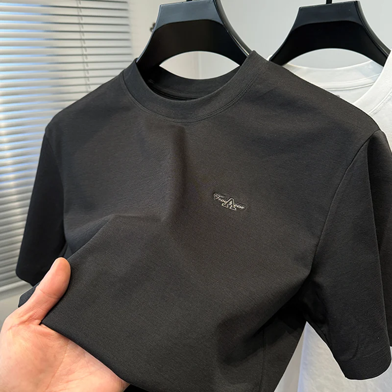 Men's Round Neck Short Sleeve T-shirt Simple Style Versatile Business Leisure High-texture Cozy Breathable Tee Exquisite Pattern
Men's Round Neck Short Sleeve T-shirt Simple Style Versatile Business Leisure High-texture Cozy Breathable Tee Exquisite Pattern