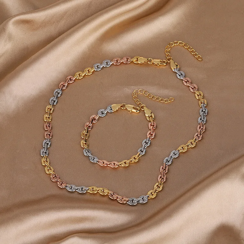 Wholesale Jewelry INS Style Niche Design Necklace for Women Versatile Electroplated Gold Simple Single Buckle Set
Wholesale Jewelry INS Style Niche Design Necklace for Women Versatile Electroplated Gold Simple Single Buckle Set